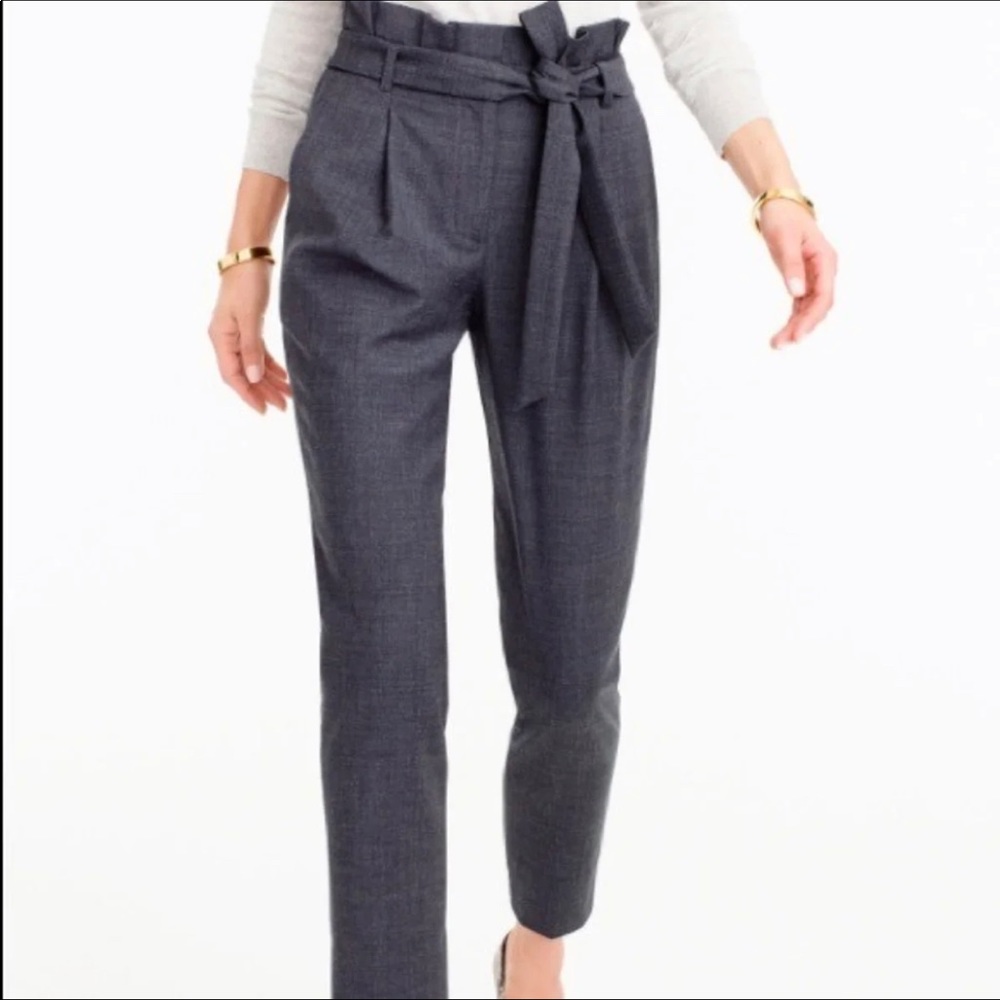 Anthropologie Cartonnier Gray Paper Bag Pants L